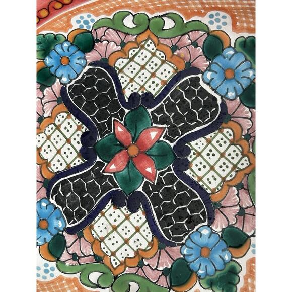 Hernandez Puebla Mexico Talavera Pottery Colorful Fish Dish Bowl Wall Decor - Picture 6 of 12